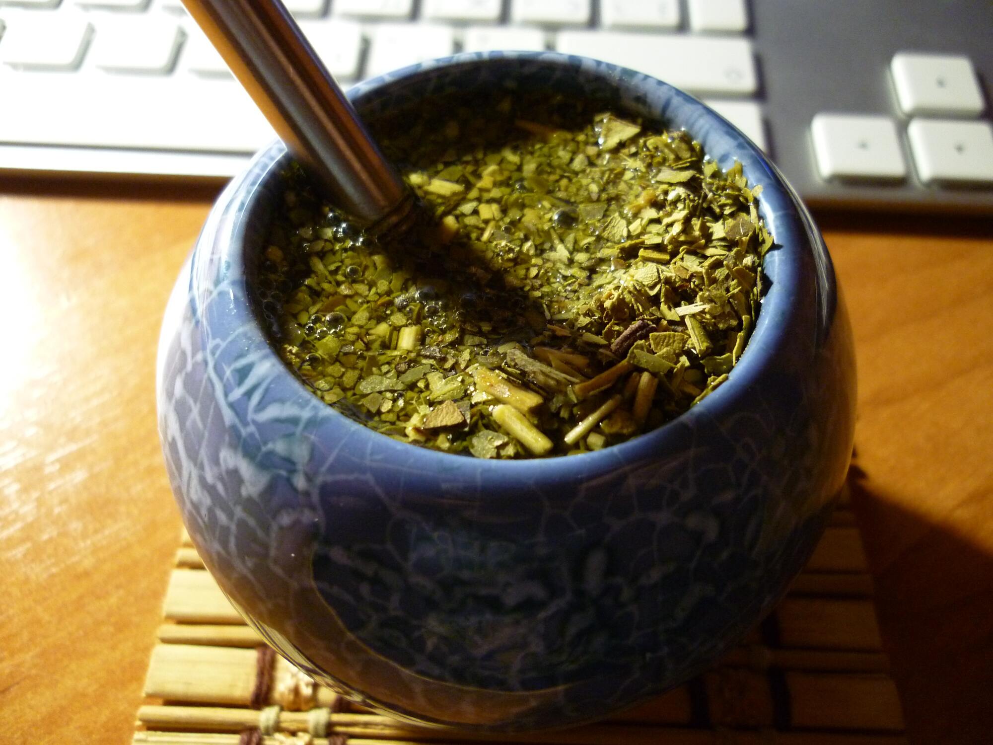 mate gourd with yerba mate